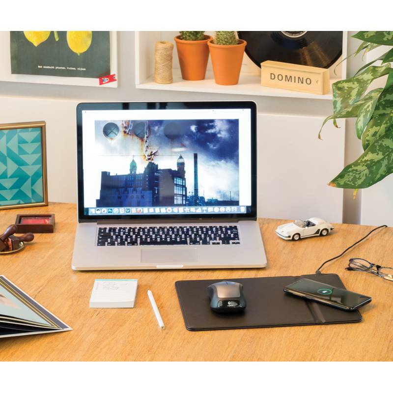 Podložka pod myš s bezdrôtovým 5W nabíjaním, čierna Podložka pod myš s bezdrôtovým 5W nabíjaním, čierna